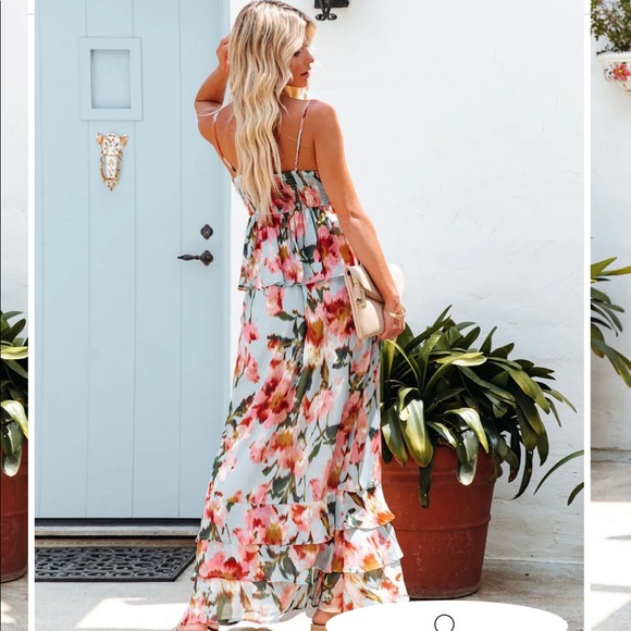 Russell floral ruffle tiered VICI dress - Picture 3 of 8